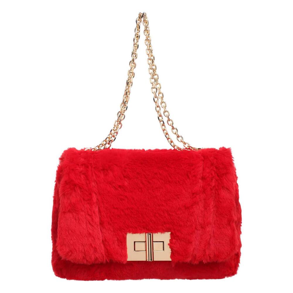 Jelavu Fur Shoulder Bag The Barney Red